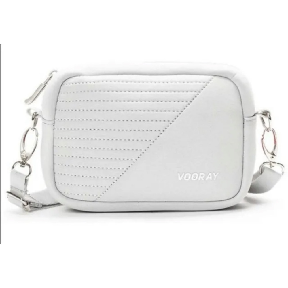Vooray Sidekick Small Fanny pack Crossbody Purse Gray Moto Bag